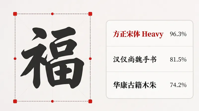 字体识别效果